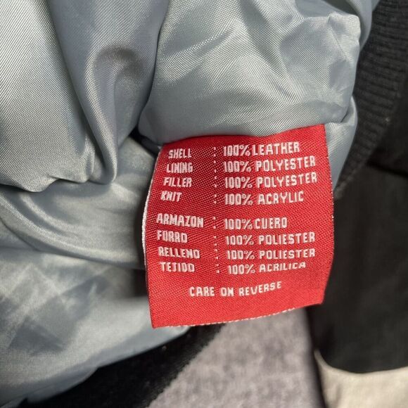 Las Vegas Raiders NFL Suede Lined Bomber Jacket Men's XL Black Gray Embroidered - Picture 4 of 11